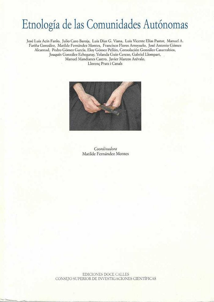 Etnología de las Comunidades Autónomas, de Fernández Montes, Matilde | portada del libro