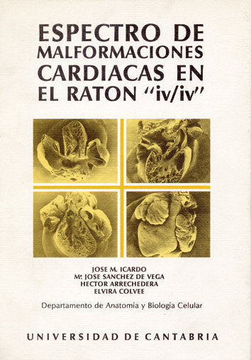 Espectro de malformaciones cardiacas en el ratón "iv-iv", de AA.VV. | portada del libro