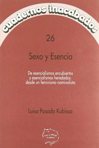 SEXO Y ESENCIA CI-26, de POSADA KUBISSA | portada del libro