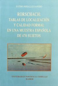 Rorschach: Tablas de localización y calidad formal en una muestra española de 470 sujetos, de MIRALLES SANGRO | portada del l