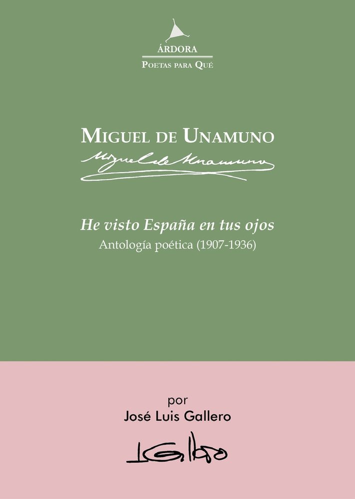 HE VISTO ESPAÑA EN TUS OJOS, de DE UNAMUNO, MIGUEL | portada del libro