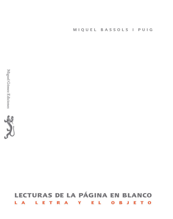 Lecturas de la página en blanco, de Bassols, Miquel | portada del libro