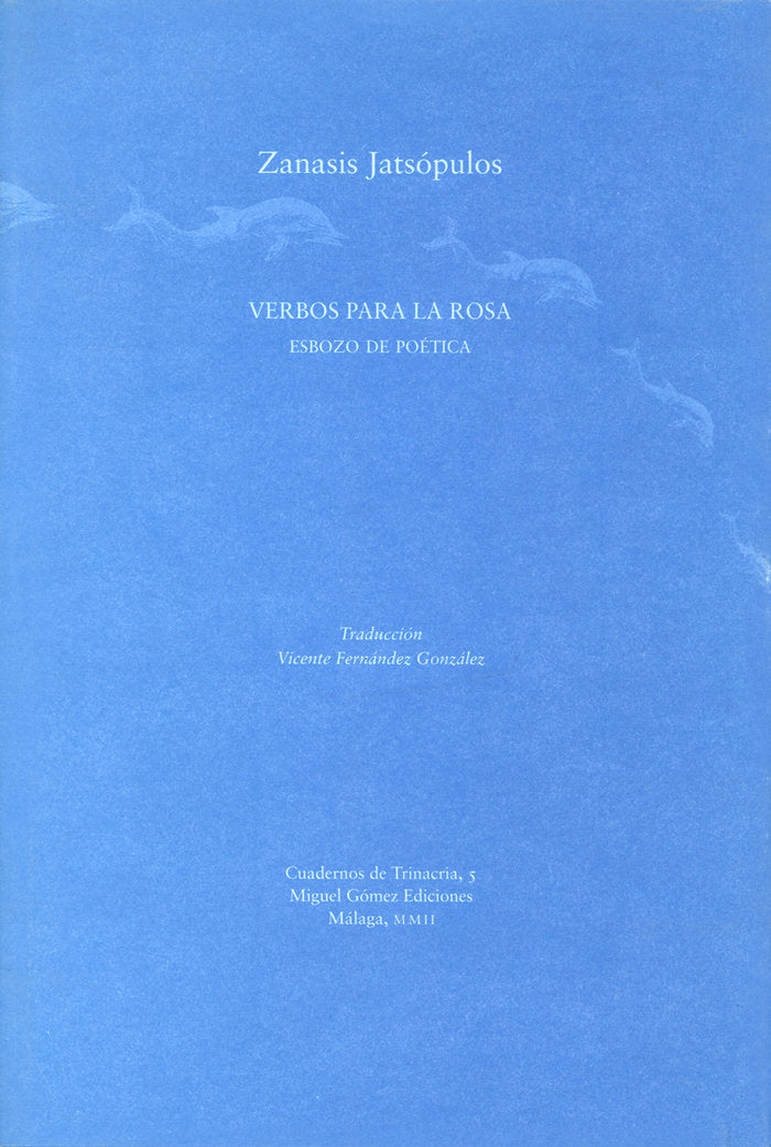 Verbos para la rosa, de Jatsópulos, Zanasis | portada del libro