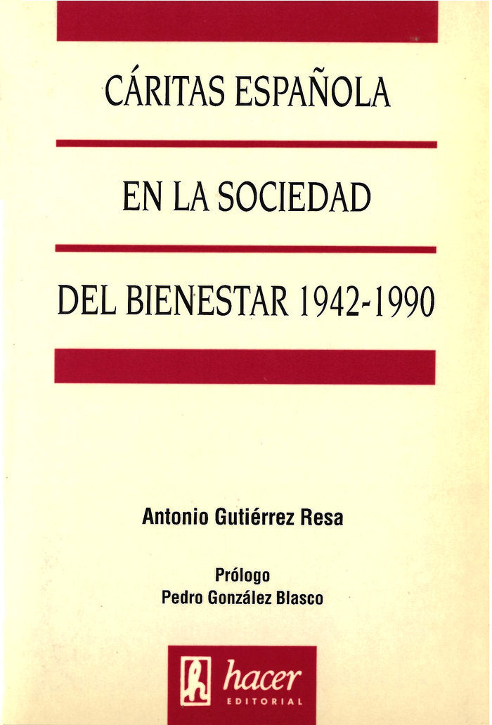 CARITAS ESPAÑOLA EN LA SOCIEDAD DEL BIENESTAR 1942, de Gútierrez Resa, Antonio | portada del libro