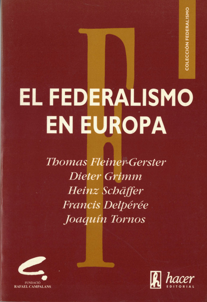 FEDERALISMO EN EUROPA,EL, de Fleiner-Gerster, Thomas | portada del libro