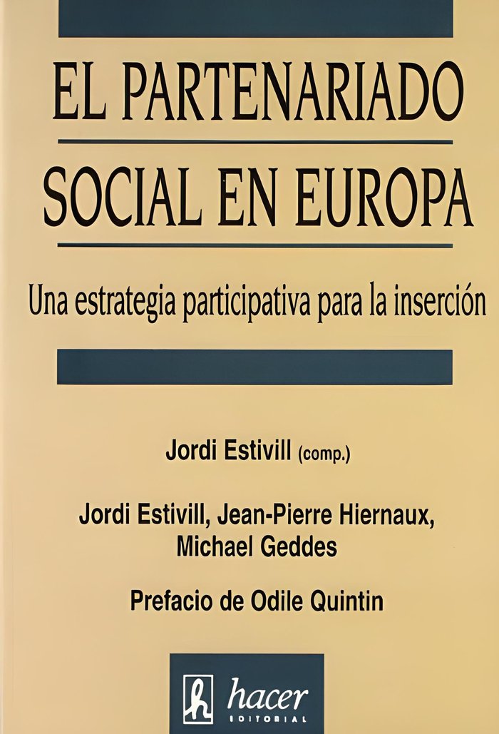 PATERNARIADO SOCIAL EN EUROPAUNA ESTRATEGIA, de Estivill, Jordi | portada del libro