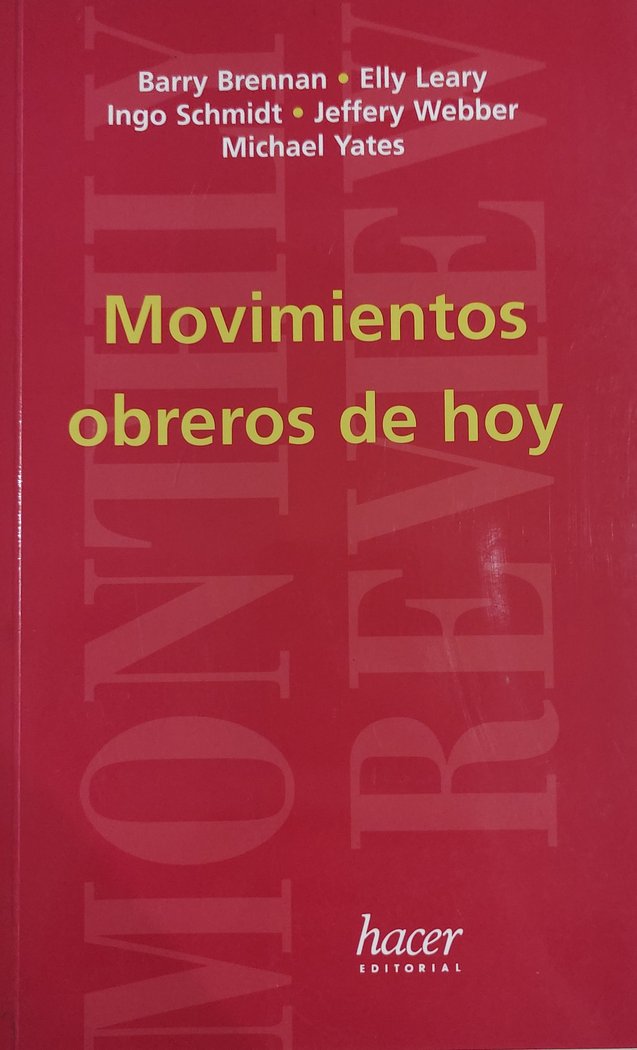MOVIMIENTOS OBREROS DE HOY MR5, de VVAA, VVAA | portada del libro