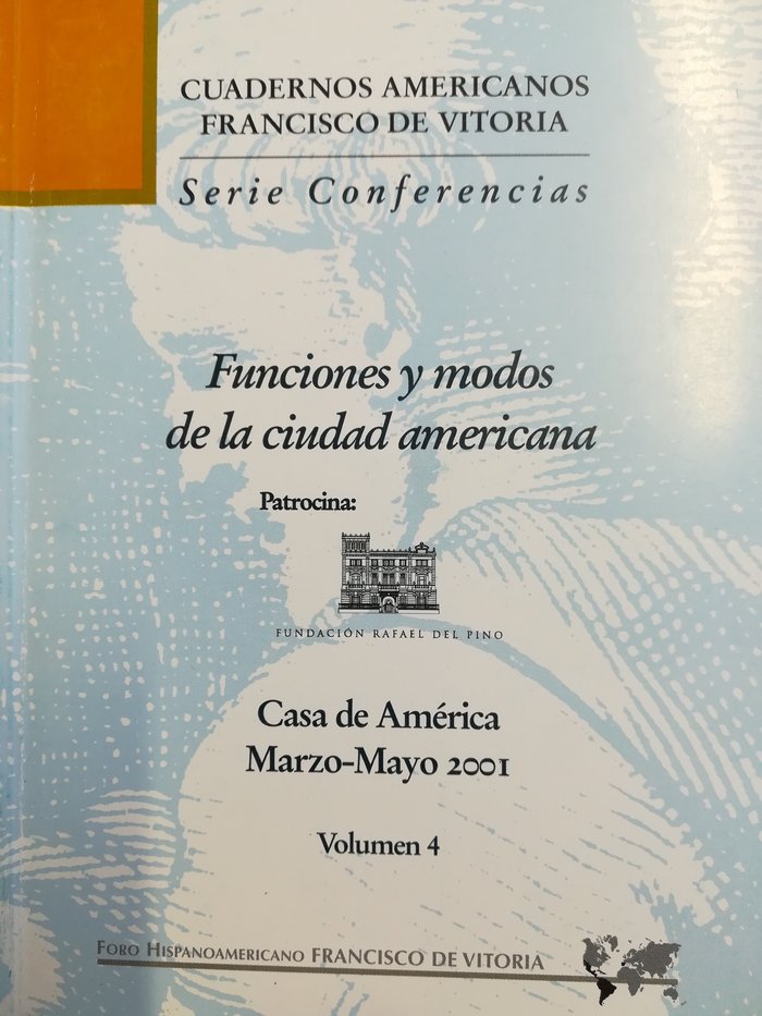 Funciones y modos de la ciudad americana, de Foro Hispanoamericano | portada del libro