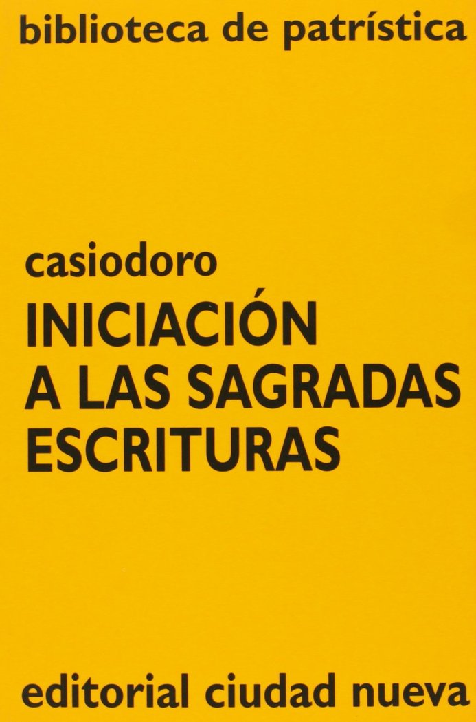Iniciación a las Sagradas Escrituras, de Casiodoro | portada del libro