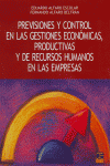 PREVISIONES CONTROL EN GESTIONES ECONOMICAS PRODUCTIVAS RHE, de ALFARO ESCOLAR | portada del libro