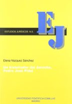 Un historiador del derecho, Pedro José Pidal, de Elena Vázquez Sánchez | portada del libro