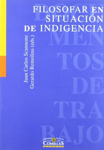 Filosofar en situación de indigencia, de Varios autores | portada del libro