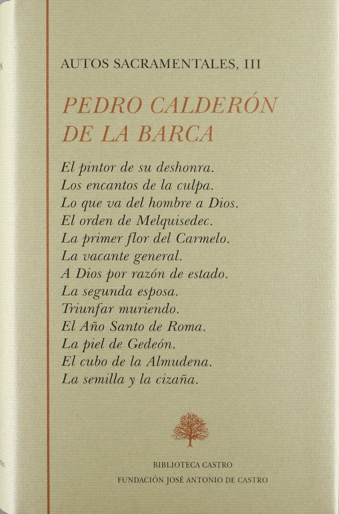 Autos sacramentales III, de Calderón de la Barca | portada del libro
