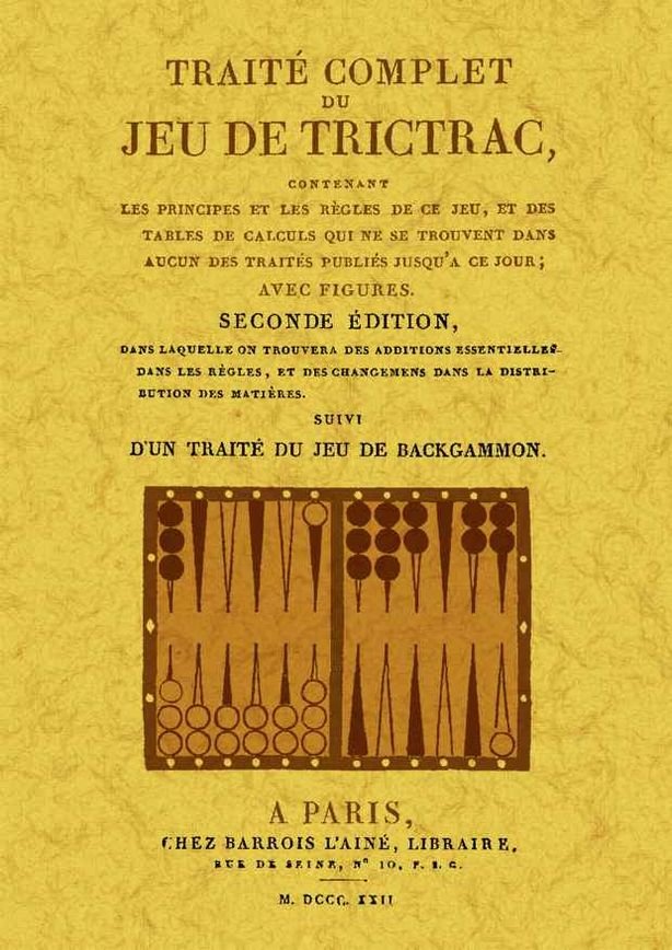 Traite complet du jeu de trictrac, de Guiton, N. | portada del libro