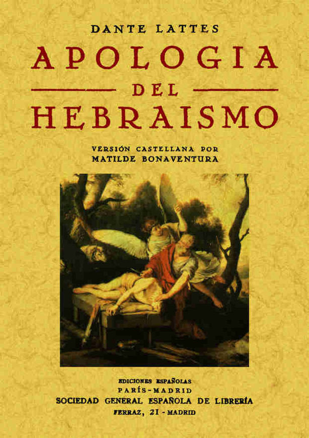 Apología del Hebraísmo, de Lattes, Dante | portada del libro