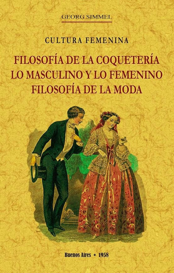 FILOSOFIA DE LA COQUETERIA LO MASCULINO Y LO FEMENINO, FILO, de SIMMEL, GEORG | portada del libro