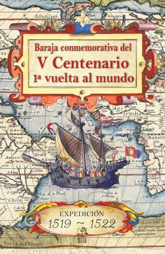 BARAJA CONMEMORATIVA V CENTENARIO DE LA 1ª VUELTA AL MUNDO. | portada del libro