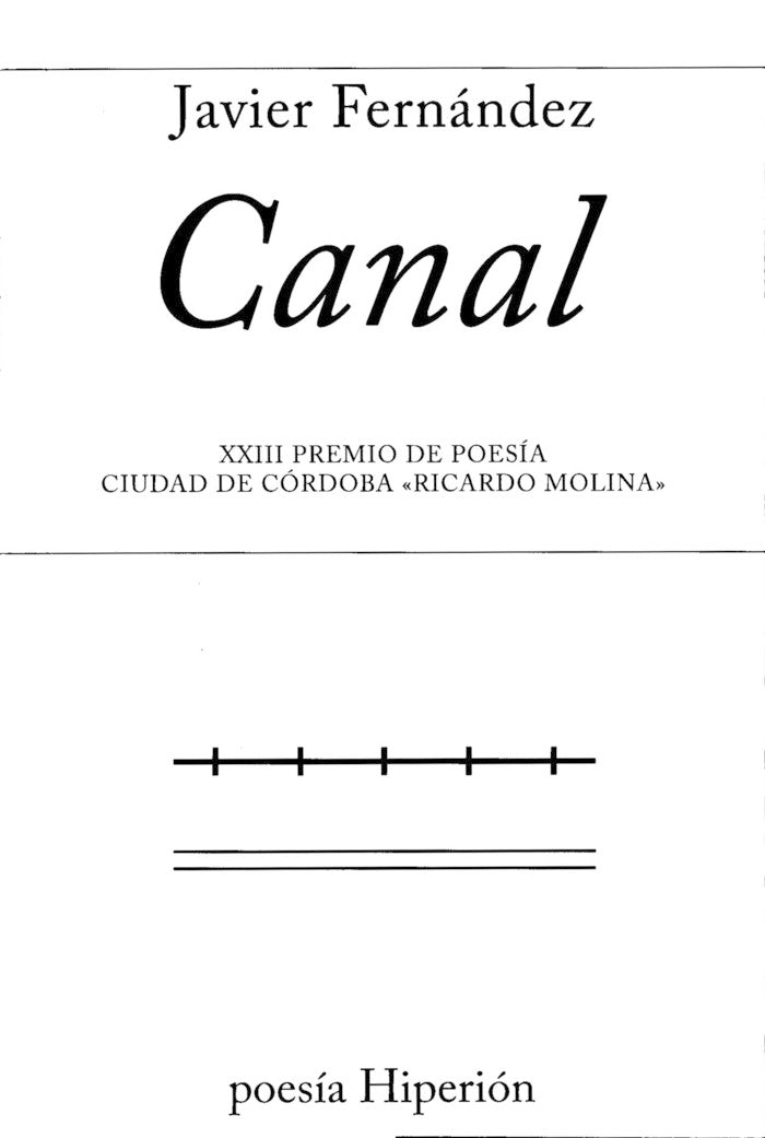 Canal, de Fernández | portada del libro