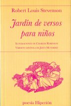 JARDIN DE VERSOS PARA NIÑOS, de Robert Louis Stevenson | portada del libro