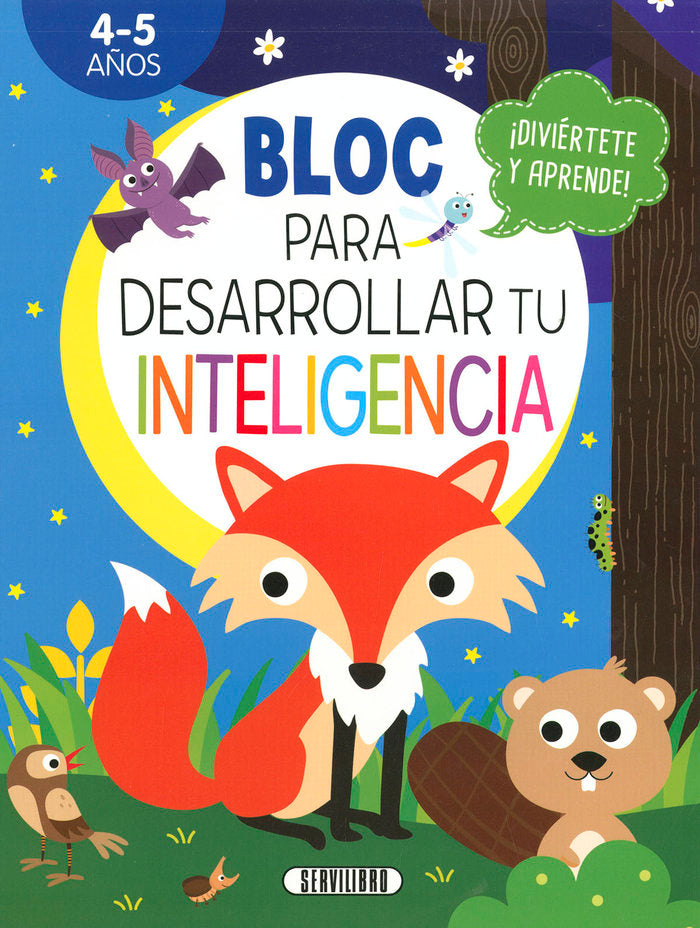 BLOC PARA DESARROLLAR TU INTELIGENCIA 4 5 AÑOS | portada del libro