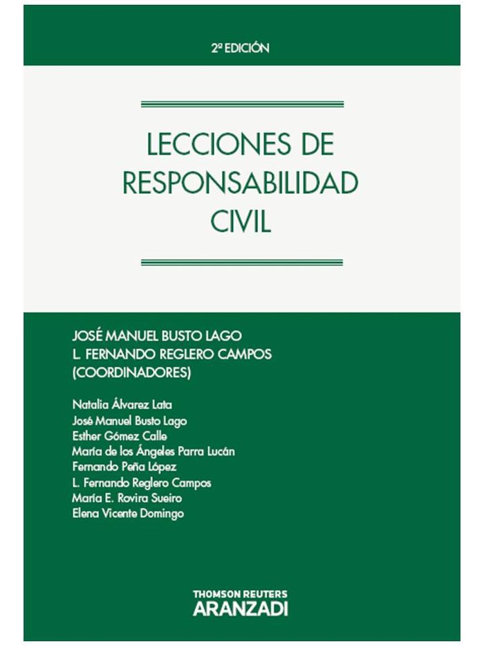 Lecciones de Responsabilidad Civil, de Álvarez Lata, Natalia | portada del libro