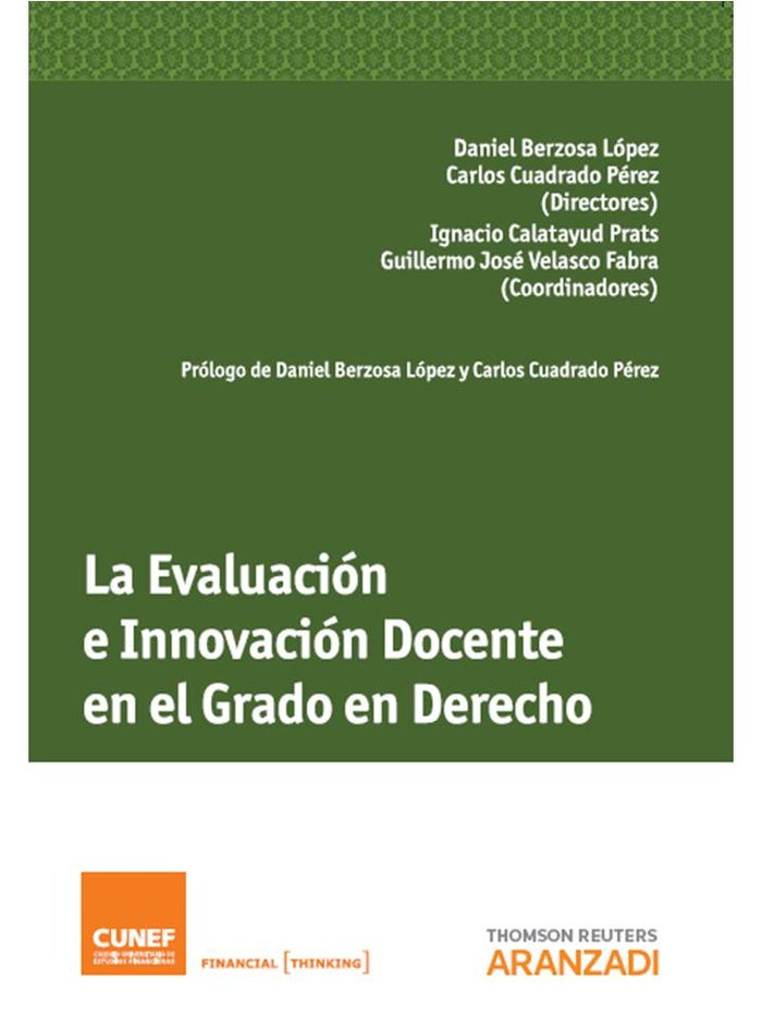 La Evaluación e Innovación Docente en el Grado en Derecho, de Berzosa López, Daniel | portada del libro