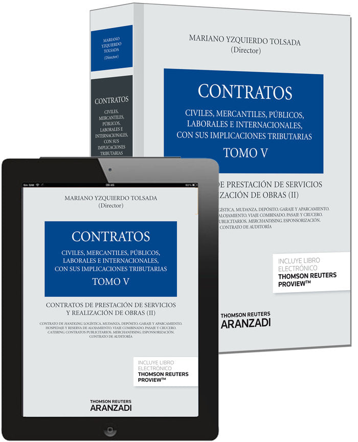 Tomo V. Contratos de prestación de servicios y realización de obras (II) (Papel + e-book), de Yzquierdo Tolsada, Mariano | po