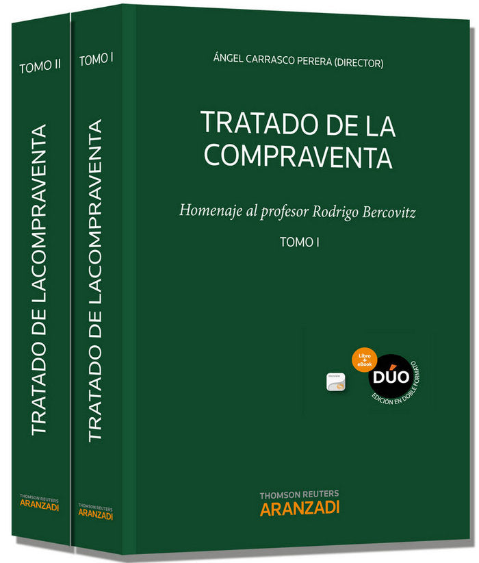 Tratado de la Compraventa (2 Tomos) (Papel + e-book), de Carrasco Perera, Angel | portada del libro