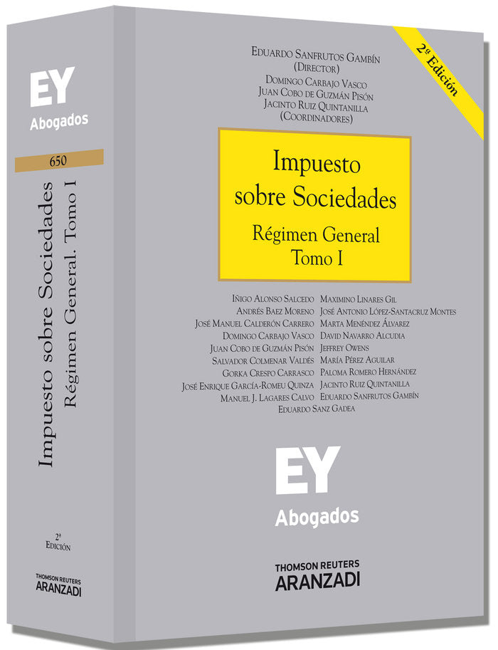 Impuesto sobre Sociedades ( 2 Tomos ) (Papel + e-book), de Sanfrutos Gambín, Eduardo | portada del libro