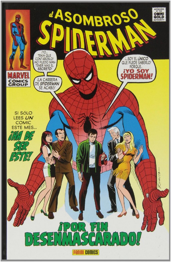 EL ASOMBROSO SPIDERMAN: ¡POR FIN DESENMASCARADO!, de LEE | portada del libro