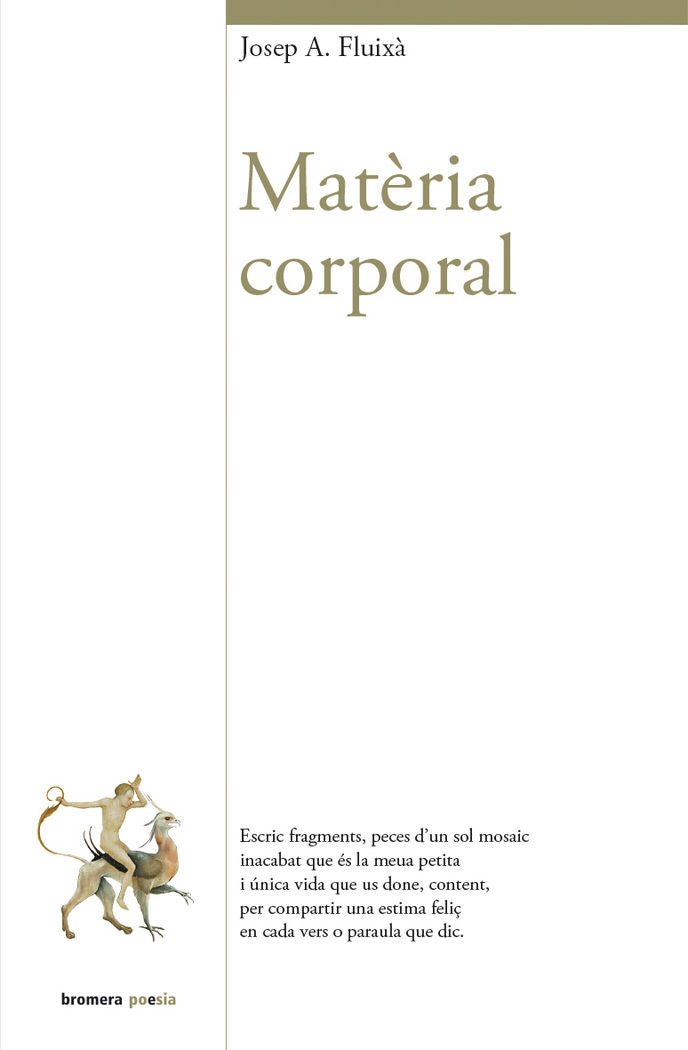 Matèria corporal, de Fluixà Vivas, Josep Antoni | portada del libro
