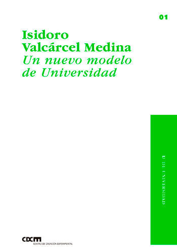 Un nuevo modelo de Universidad, de Valcárcel Medina | portada del libro