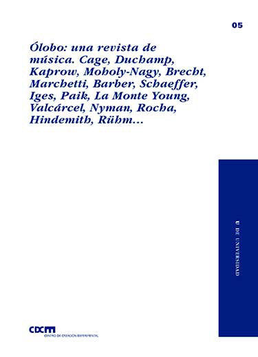 OLOBO UNA REVISTA DE MUSICA CAGE DUCHAM | portada del libro