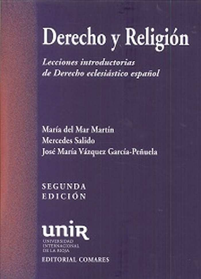 Derecho y religión : lecciones introductorias de derecho eclesiástico español, de Vázquez García-Peñuela y otros, José María
