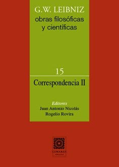 CORRESPONDENCIA II VOLUMEN 15, de G W LEIBNIZ | portada del libro