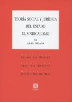 Teoría social y jurídica del Estado, de ADOLFO POSADA | portada del libro