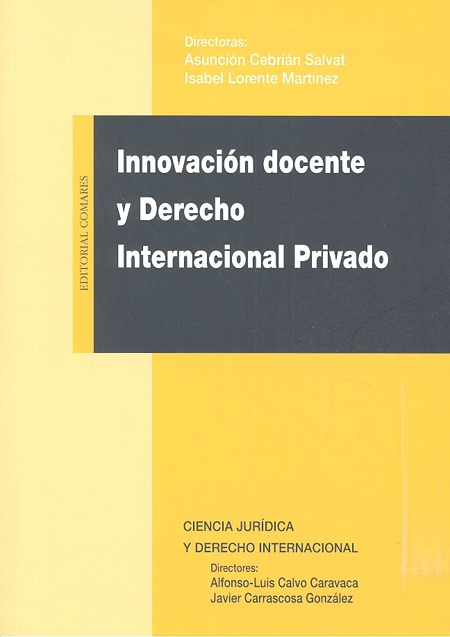 Innovación docente y Derecho Internacional Privado | portada del libro