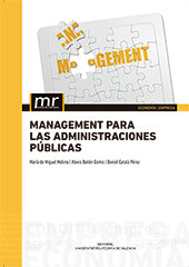 Management para las administraciones públicas, de De Miguel Molina, Mª Del Rosario | portada del libro