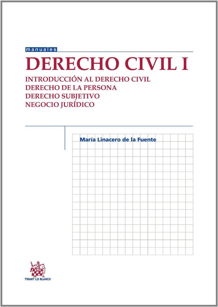 Derecho civil I, de LINACERO DE LA FUENTE | portada del libro