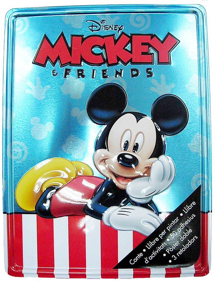 Mickey i els seus amics. Caixa metàl·lica, de Disney | portada del libro