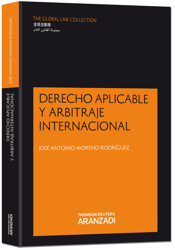 Derecho aplicable y arbitraje internacional, de Moreno Rodríguez | portada del libro