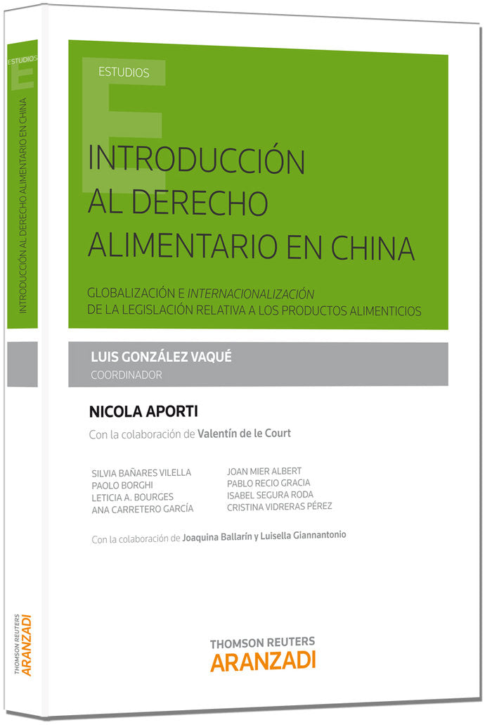 Introducción al derecho alimentario en China, de Aporti, Nicola | portada del libro