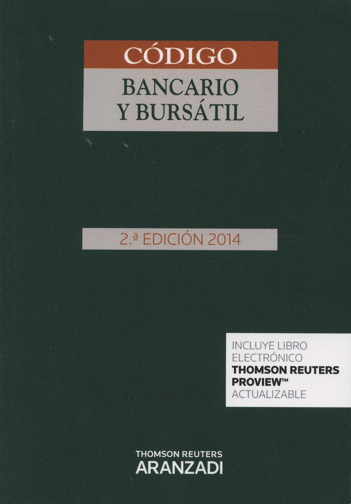 Código Bancario y Bursátil (Papel + e-book), de Aranzadi, Departamento de Contenidos | portada del libro