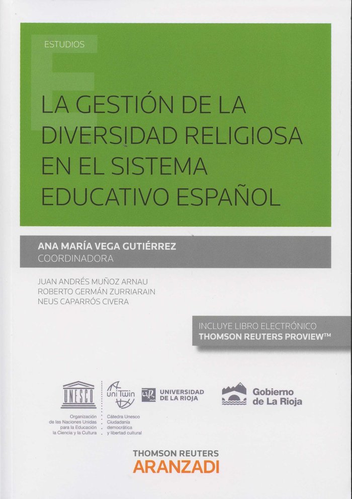 GESTION DE LA DIVERSIDAD RELIGIOSA EN EL SISTEMA E, de VEGA | portada del libro