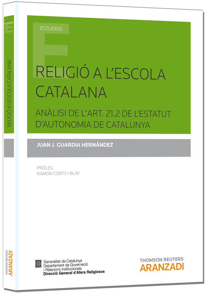Religió a l' escola catalana, de Guardia Hernández, Juan J. | portada del libro