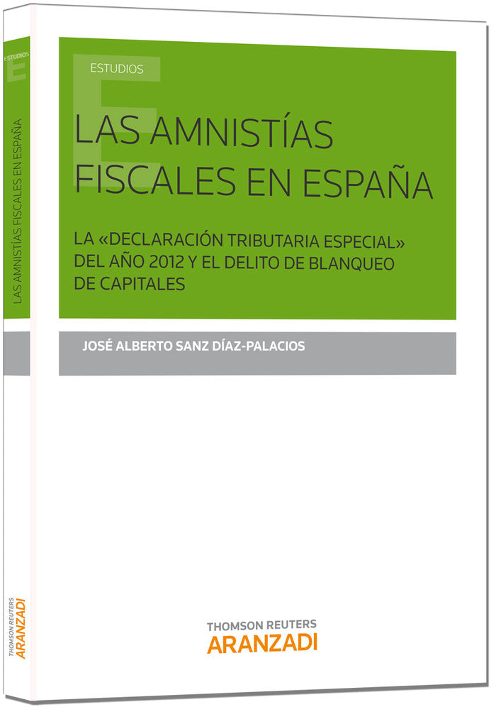 Las Amnistías Fiscales en España, de Sanz Díaz-Palacios, José Alberto | portada del libro