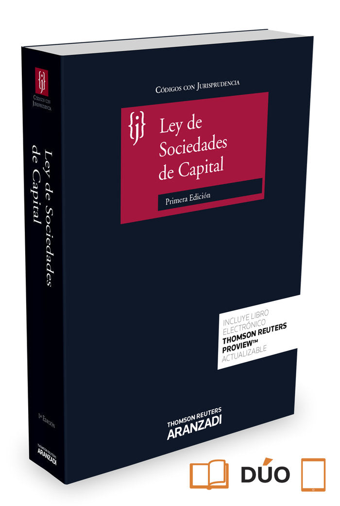 Ley Sociedades de capital con Jurisprudencia (Papel + e-book), de Editorial Aranzadi, Redacción | portada del libro