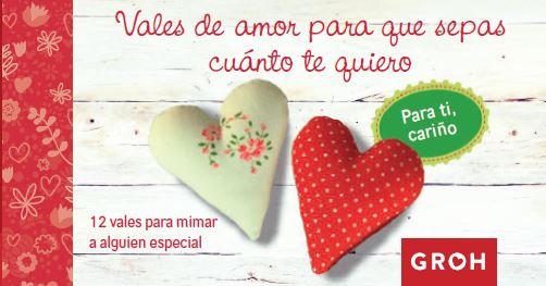 Vales de amor para que sepas cuánto te quiero, de Groh | portada del libro