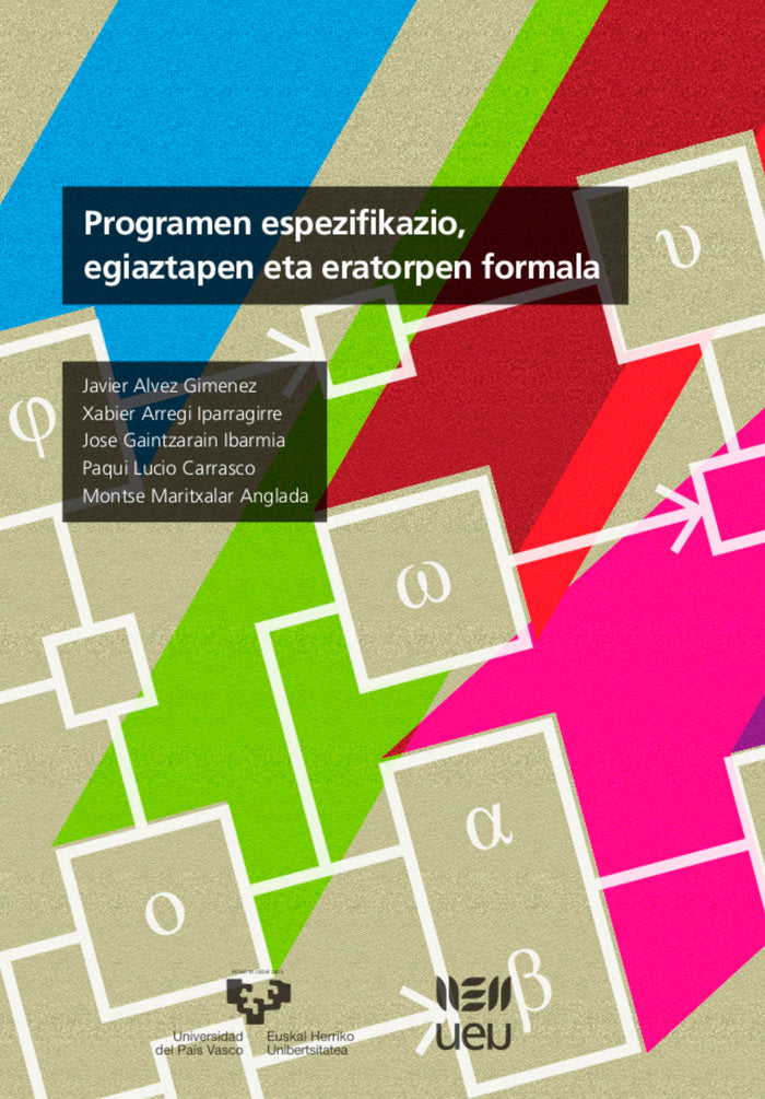 Programen espezifikazio, egiaztapen eta eratorpen formala, de Álvez Giménez, Javier | portada del libro