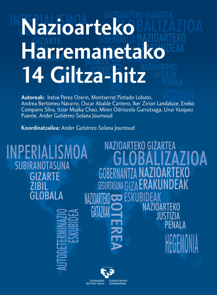 Nazioarteko Harremanetako 14 giltza-hitz, de Perea Ozerin, Iratxe | portada del libro